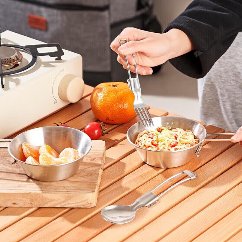 ShangKaoJia Portable Stainless Steel Picnic Bowl Set