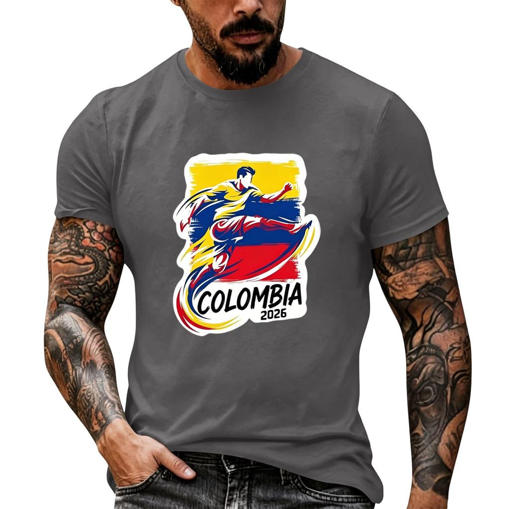Men's Short Sleeve Graphic T Shirt Casual Crew Neck Cotton Tee Lightweight Comfortable Fit for Everyday Wear
