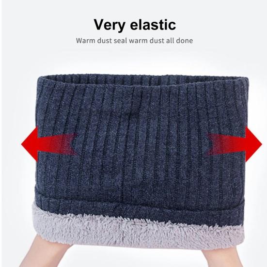 Unsiex Cycling Neck Wrap Thick Soft Plush Elastic Regular Fit Warm Windproof Cold Resistant Color Color Outdoor Skiing Skating Neck Warmer
