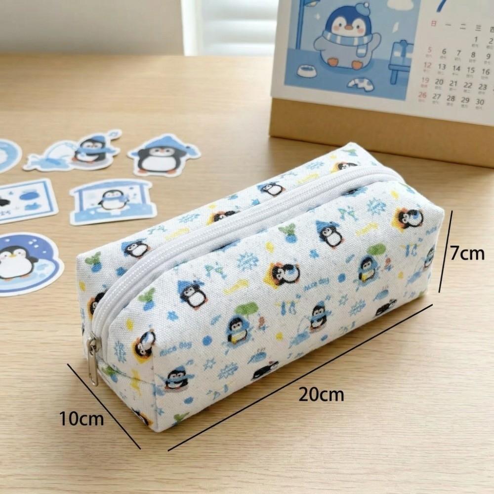 Multifunctional Stationery Bag Penguin Pattern Stationery Organizer Students Pen Bag  Students