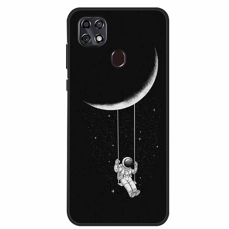 

Для ZTE Blade 20 Smart Чохол-книжка Астронавт ТПУ М яка Силіконова Задня Кришка Чохол для Телефона Для ZTE Blade 10 Smart V1050 Коке Людина в Космосі Funda -ZTE Blade 20 Smart