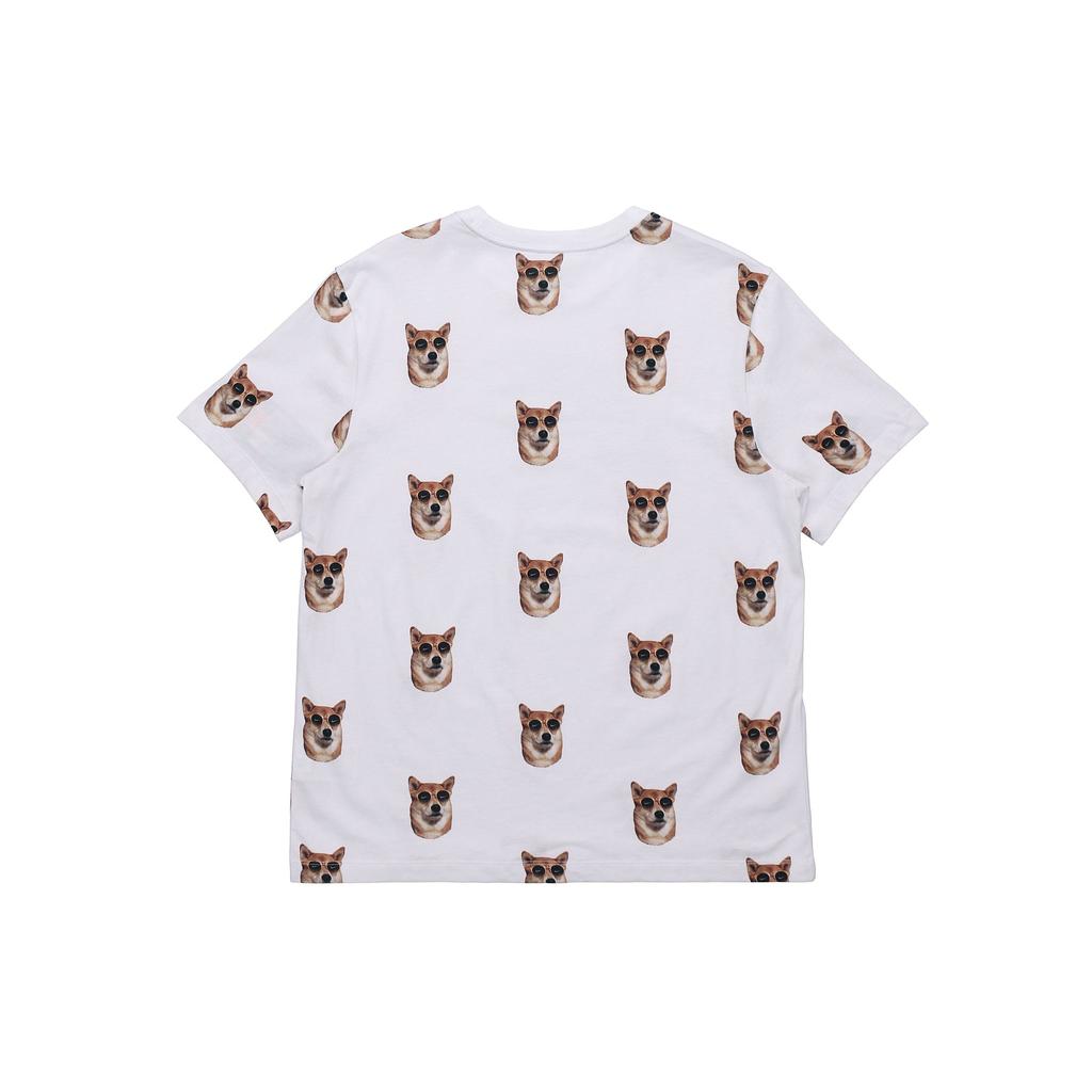 Nike Shiba Inu Print Casual Short Sleeve T-Shirt Men Tops White CT6288-100