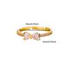 Hollow Out Heart Zircon Anillos Valentine's Day Proposal Gold Color Stainless Steel Rings Party Wedding Elegant Jewelry Her Gift