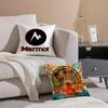 Cute Design M-Marmot Cushion Cover Anti-dustmite Pillowcase Invisible Zipper Silky Short Plush Sofa Cushion Cover