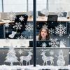 Christmas Seal Elk Snowflake Home Decoration - Winter Window Sticker Holiday Party Glass Door Wall Bathroom Office Dormitory Restaurant.