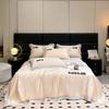 Soft Cool Summer Blanket Washed Silk Summer Quilt Embroidery Smooth Ice Cooling Comforter For Bed 100% Silky Solid Blanket