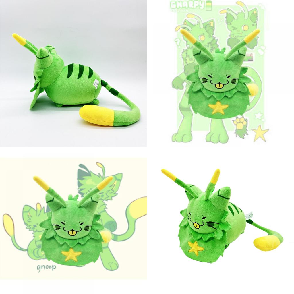 Nouveau Gnarpy Découvre Internet Robot Chat Vert Peluche Poupée Pour Enfants