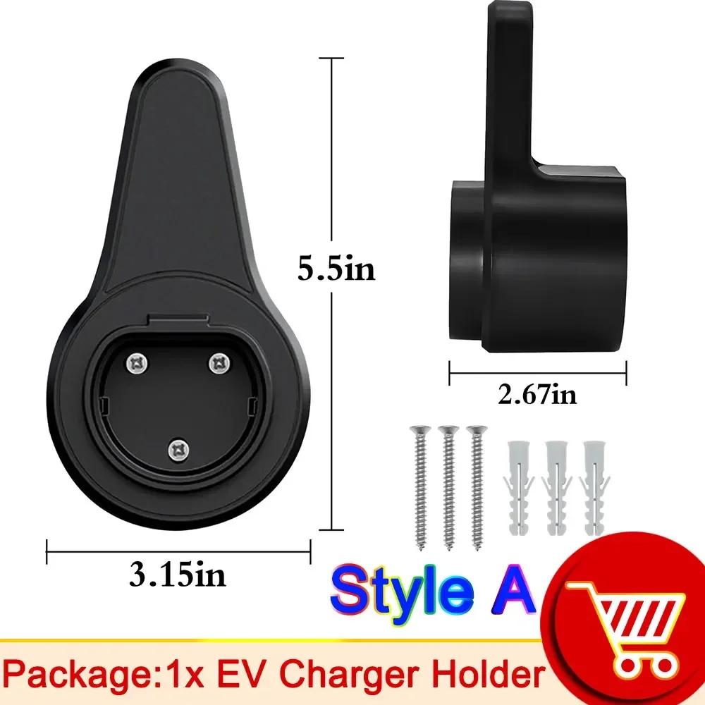AD EV Charger Plug Holder for Electric Vehicle Charging Cable Plug Stand Extra Protection Wallbox Wallmounted Cable Holders