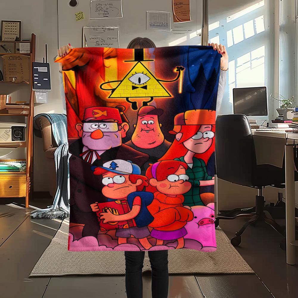 

Brave Gravity Falls Print FlAannel Blanket, High quality Comfortable for All Seasons, Home Decor, Warmth and Comfort 80cm x 120cm