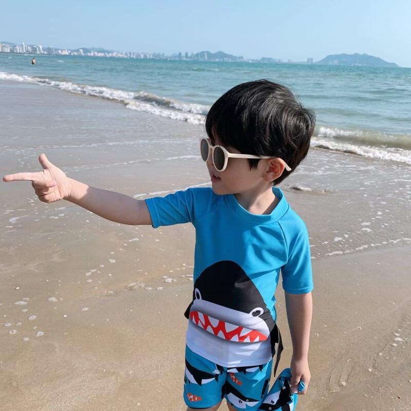 Boys' Blackfin Shark Cartoon Split Swimsuit