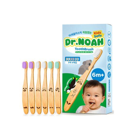 

Dr. Noah Microplastic Free Bamboo Toothbrush for Toddlers and Babies 6 Count 1 Set