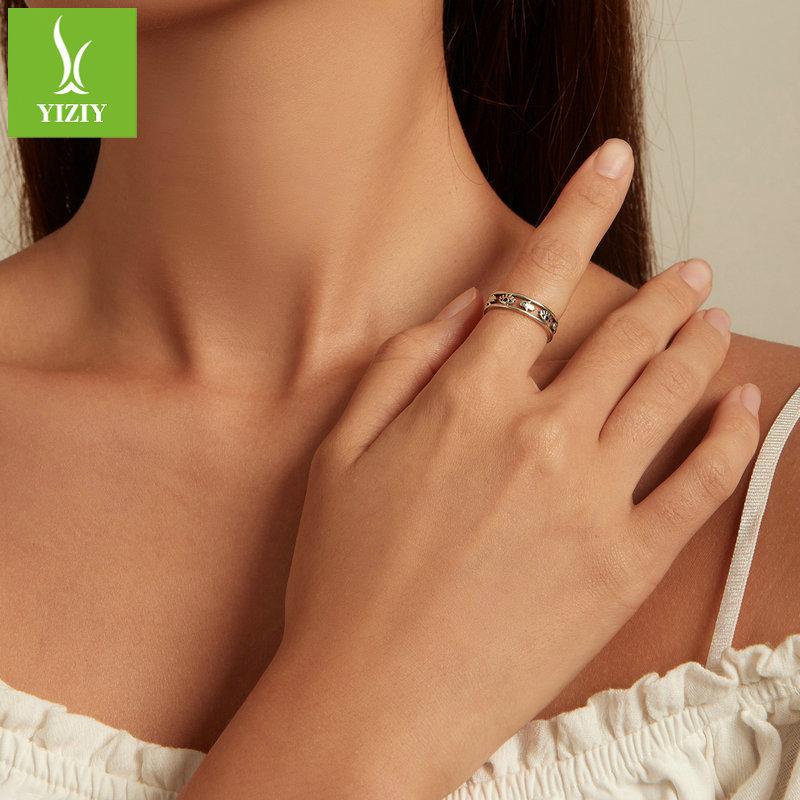 S925 Silver Hollow Symbol Ring Men And Women, Demon'S Eye Palm Ring Scr900