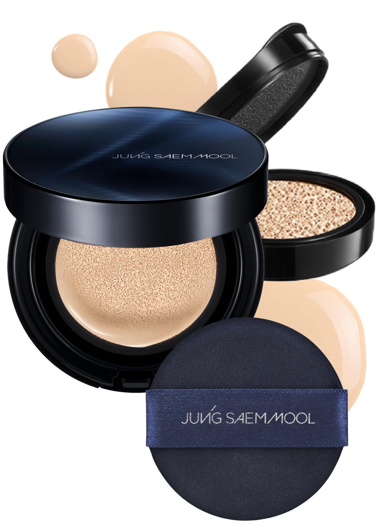 

База под макияж SAEM MOOL Limited Color Essential Skin Nuder Cushion Navy Edition [официальный JUNG] (Тело + Заправка) [ДЖУНГСЭММУЛЬ] (Фундамент, База,