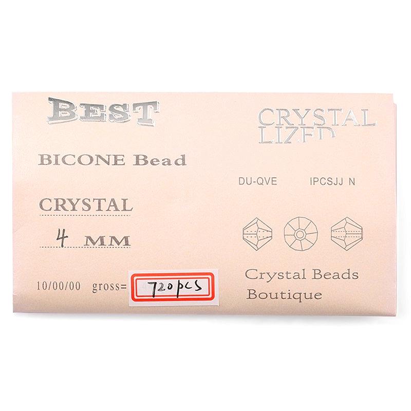 AAAAA Quality 4mm Bicone Crystal Beads 720pcs Big Bag crystal AB Glass Beads Loose Spacer Beads for Jewelry Making Accessories