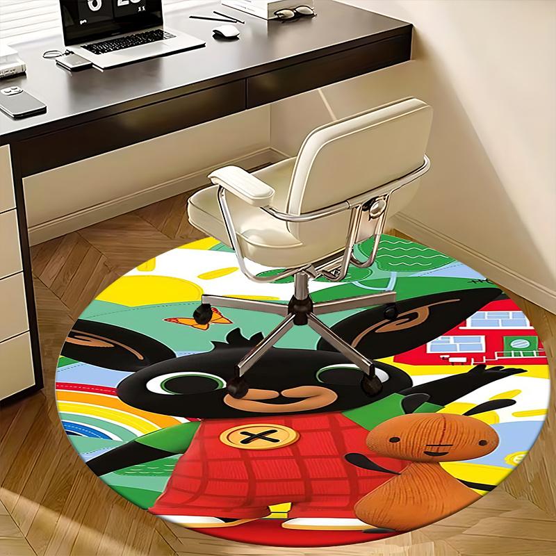 

Bing Rabbit , Chair mat Round Rug-Office carpet , Machine Washable , Non-slip , Suitable for Living Rooms , Bedrooms , Entryways , and Holid 80cm by 80cm