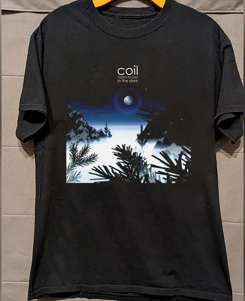 

Музика для гри в темряві - Футболка з принтом Coil Band Чорна S-5XL AD429 Унісекс Футболка XXXXL