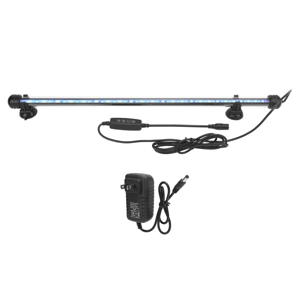 Wodoodporne oświetlenie akwariowe Oświetlenie akwarium z diodami LED 3 tryby ściemnialne 100?Wtyczka 240VUS 48CM