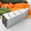 9 Inch 4 Sides Vegetable Grater with Handle Sharp Blade Non-slip Base Ergonomic Design Multi-functional Stainless Steel