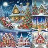 5D DIY Partial Special Shaped Drill Diamond Painting Kit Xmas House Decor30x30cm