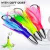 Seawater Fishing Lures Metal Head Octopuses Squid Skirt Baits Octopuses Squid Skirt Trolling Lures Fishing Accessories