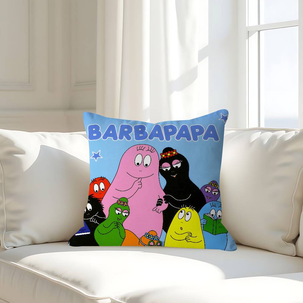 Classic Movie B-Barbapapa Pillow Cover Sofa Cushion Cover Home Room Decoration Children Gift