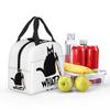Cat What Murderous Black Cat With Knife Insulated Lunch Bag for Women Children Leakproof Food Boxes Thermal Lunch Box Tote