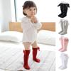 Solid Color Spring Summer Infant Toddler Kids Socks New Soft Cotton Baby Girl Socks Cute Bows Princess Girl Knee Socks