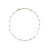 Wind Simple Fashion Brass Plated 18K Real Gold White Stone Beaded Collarbone Chain Unique Light Luxury Necklace