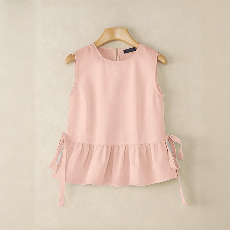 ZANZEA Women Summer Casual Round Neck Sleeveless Tank Tops