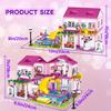 1018 Teile Stadt 1 Ändere 3 Sommer Doppelstöckiges Villenhaus Rutsche Bausteine Freunde DIY Garten Weihnachten Geburtstagsgeschenke