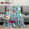 Glam Tokidoki 2D Flat Pattern Flannel Blanket High quality All Seasons Warmth and Comfort Perfect for Christmas Gifts.FMT261012015