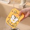 Silicone Floor Drain Cover Cartoon Dog Sewer Filter Pad  for Bathroom Hair Collection
