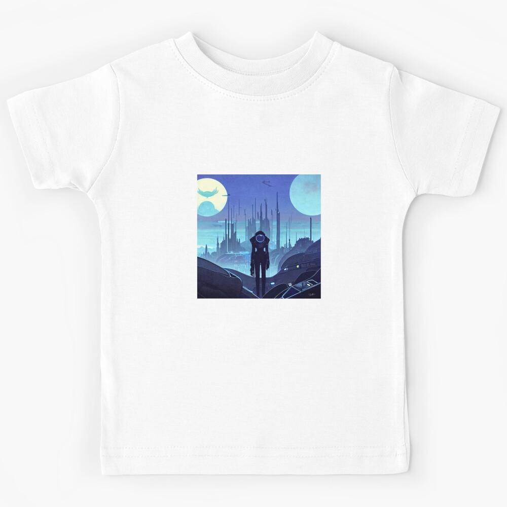 FUTURE CITY DRAWING #004 (FRAMED) Kids T-Shirt 110