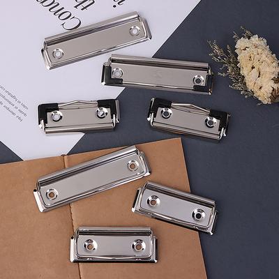 10Pcs Clipboard Clips Mountable Metal Clip Spring-Loaded File Folder Clamps Office Hardboard Clips Stationery For School