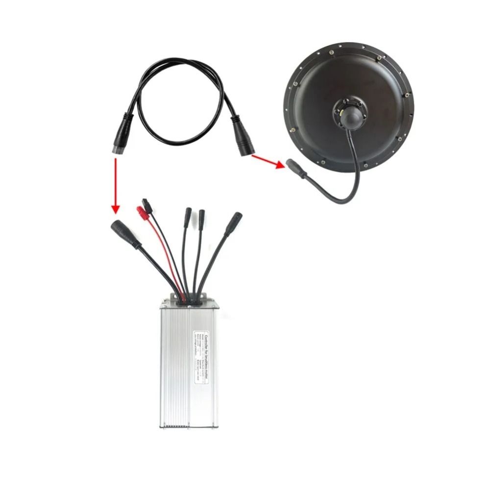 9Pin Electric Bicycle Motor Cable 60cm Length 1000W Rated Motor Extension Cable DIY Waterproof E-Bike Extension Wire