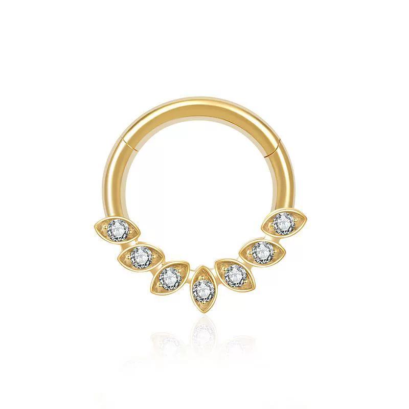 ASTM F136 Titanlegierung Mode Piercing Schmuck Mehrere Stile für Ohrbrücke, Brustwarzen-Barbell, Nasenring | Festival & Party