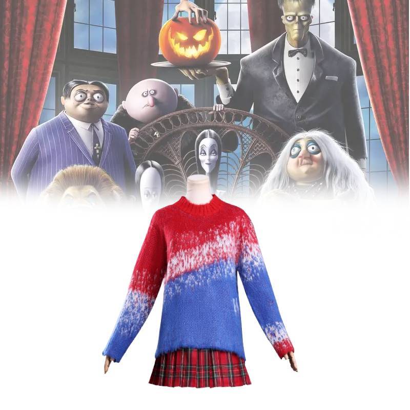 Addams Family 2 Character Cosplay Dress With Polyester Fabric For Game And Anime Role Play