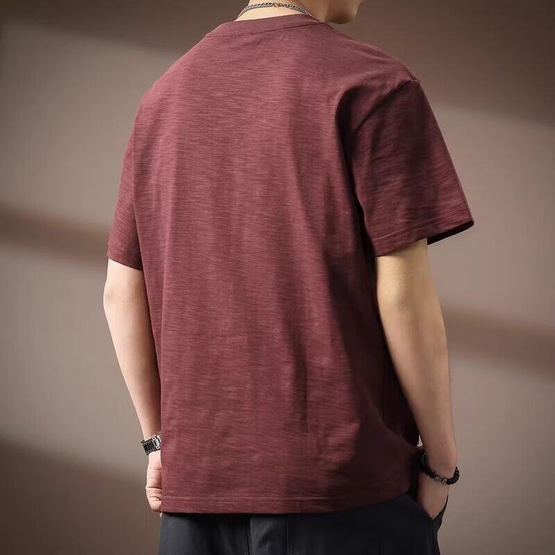 Men's Slub Cotton Loose Fit Short Sleeve T-Shirt