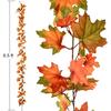 Lvydec 2 Pack Maple Leaves Fall Garland - 6.5ft/Strand Artificial Fall Foliage Garland Colorful Autumn Decoration for Home Wedding Party Thanksgiving