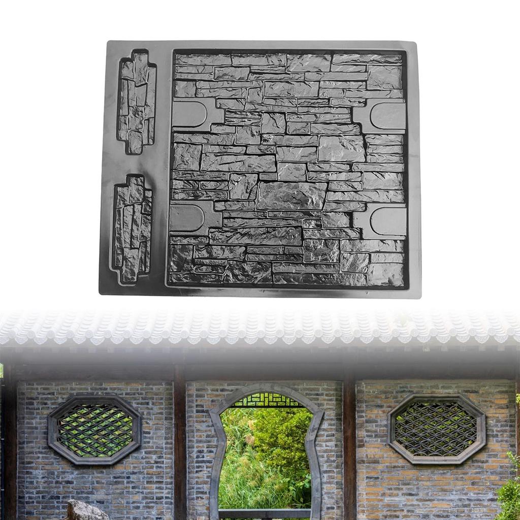 Large ABS Wall Concrete Mold Cement Plaster Tile Brick Mould 3D Stone Pattern Hand Tools for Outdoor Decorative Garden Walls