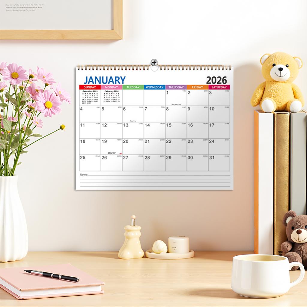 Loose-leaf English Calendar, Holiday Check-in Calendar