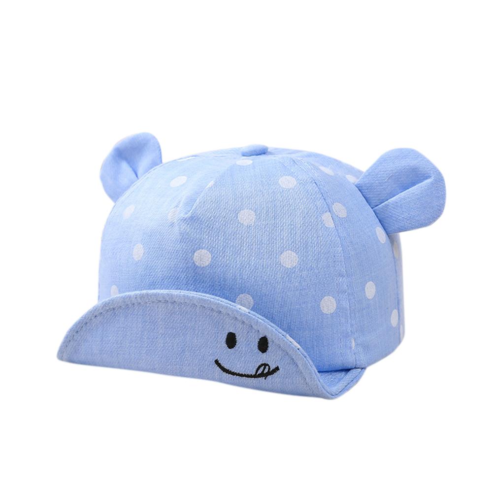 Flip Edge Hat Cotton Pot Pattern Cartoon Ear Design Warm Hat Sunbonnet