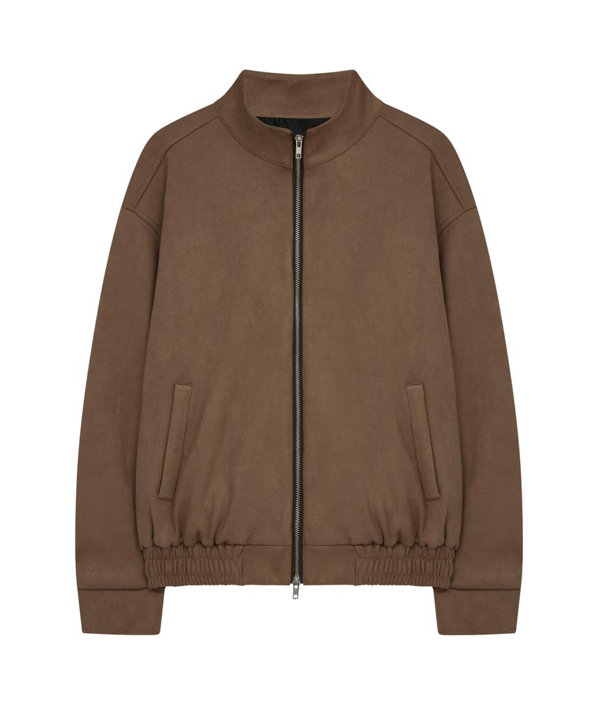HYOJI 26 Fw Suede High-Neck Blouson Crop Leather Jacket (2 Colors)