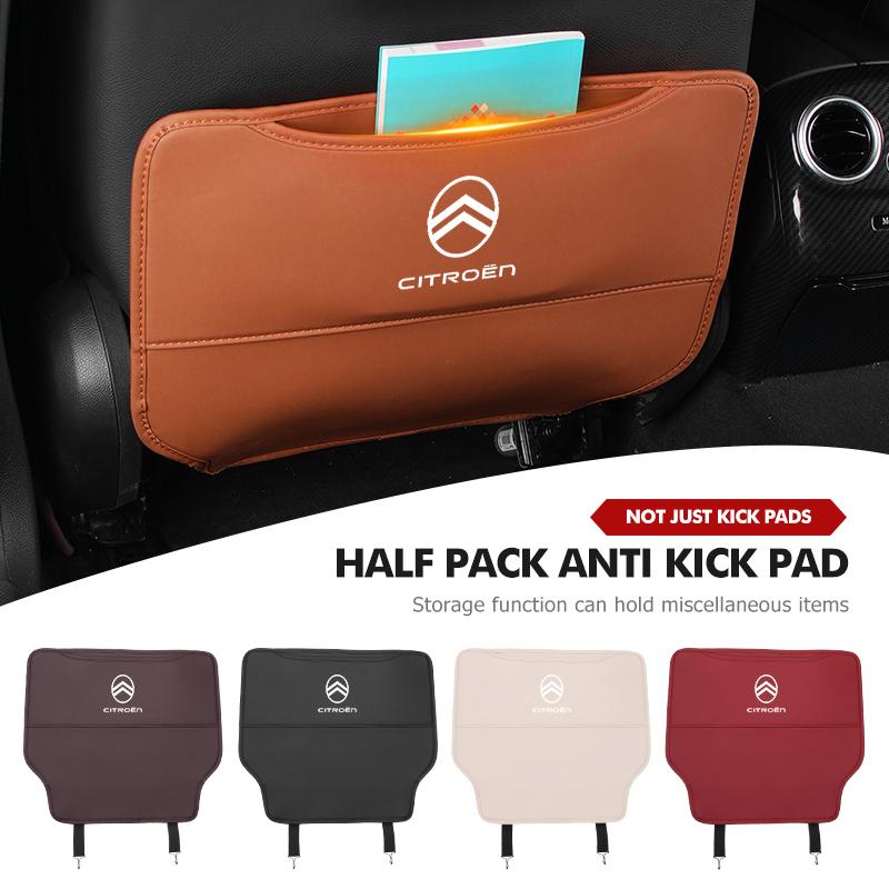 POOR1 Car Seat Back Anti Kick Cover Pad Anti-dirty Protector Mat For Citroen C5 C1 C2 C6 C4L DS3 DS4 DS5 C-Elysee Grand Berlingo