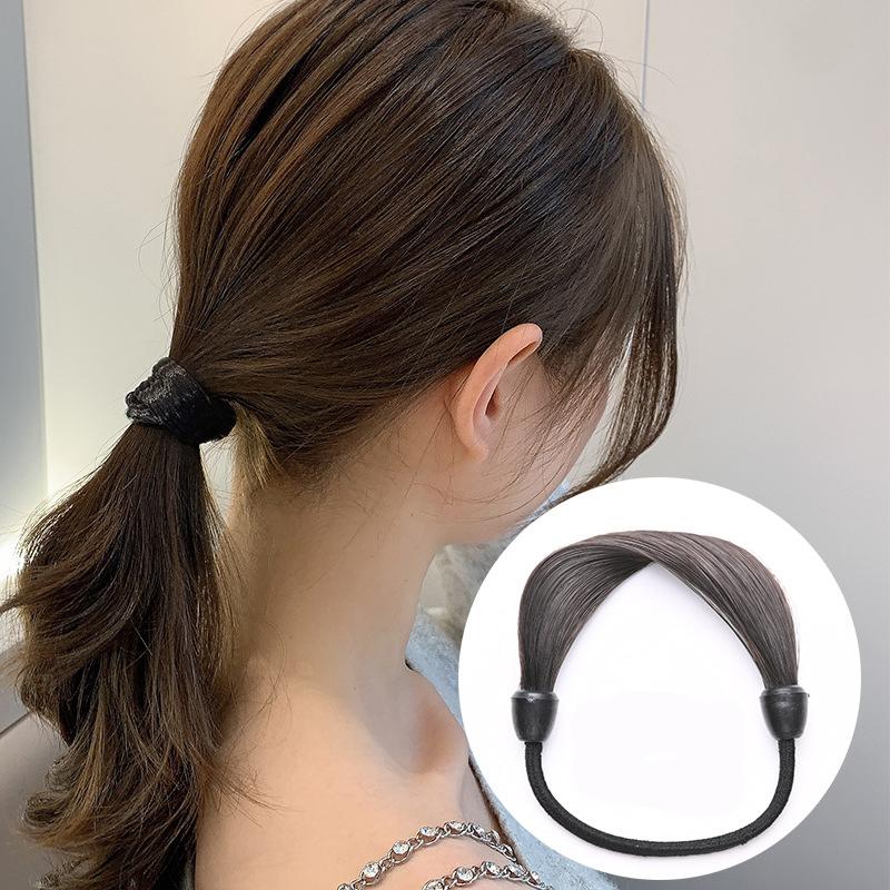 2Pcs/Lot Wig Solid Color Scrunchies Women Hair Rope Elegant Ponytail Holder Rubber Band Elastic Hairband Hair Accessories