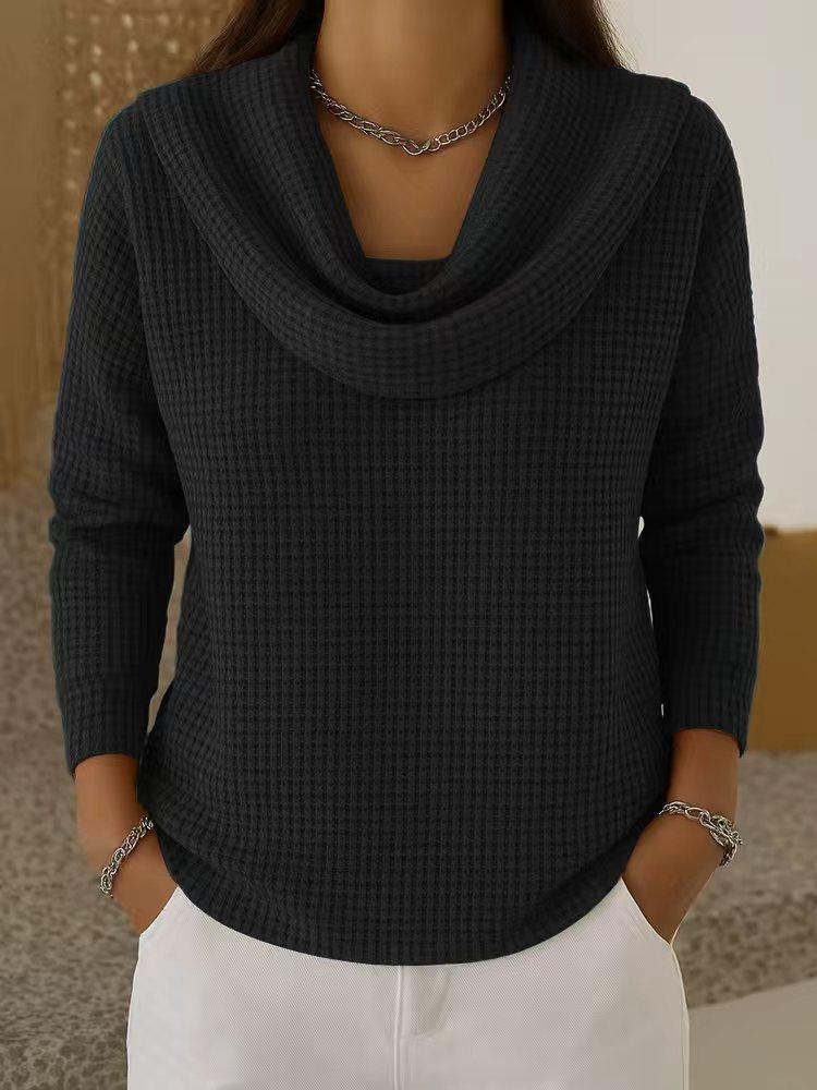 Solid Color Casual Loose T-shirts For Woman Vintage Women's Oversized T-shirt Long Sleeve Tees Fashion Female Tops