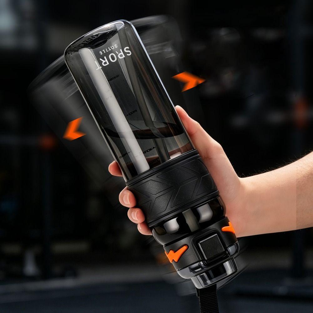 with Straw Student Water Bottle 750/1000ML Outdoor Water Bottle Portable Fitness Kettle Summer