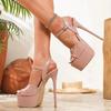 Summer Open Toe Woman Sandals Fashion Extreme Chunky Platform Stiletto Heels Buckle Strap Party Shoes Zapatos Mujer