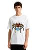 Herren Retro Spinnen Grafik T-Shirt Streetwear Arachniden Druck Lässig Kurzarm Weiß Baumwolle T-Shirt