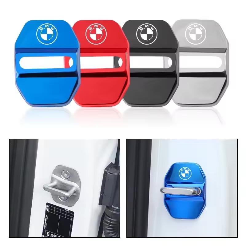4pcs Car Styling Door Lock Protection Cover Stainless Steel Accessories For BMW M Performance E46 E90 E60 F20 X1 F10 X3 pendant PK2